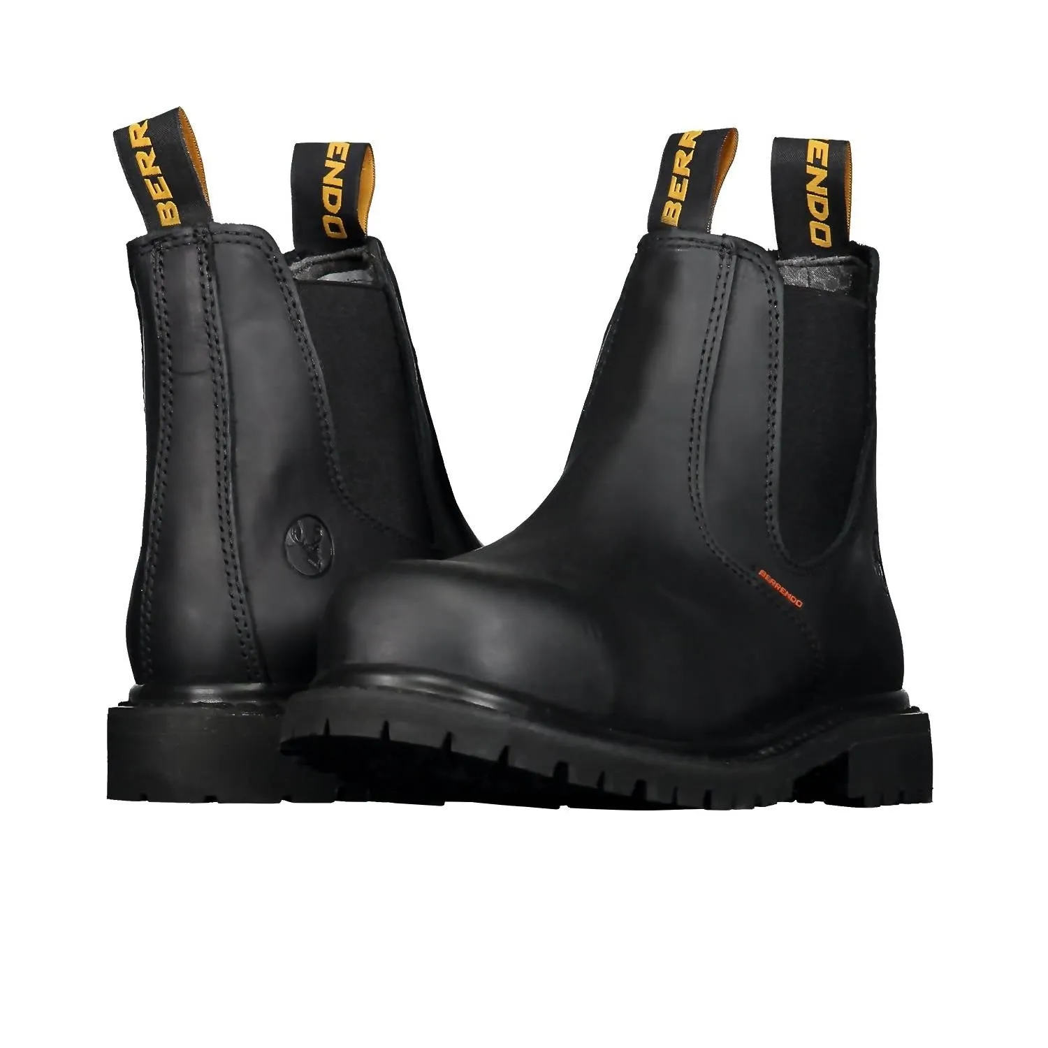 6�� Steel Toe Work Boots In Black