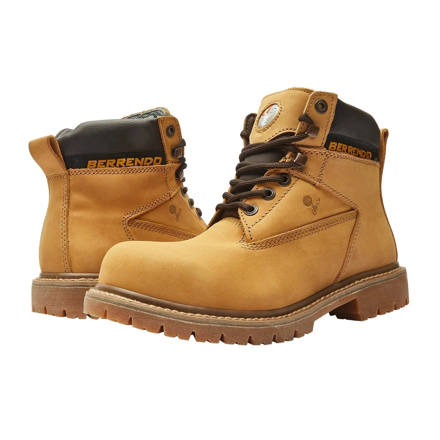 6" Steel Toe Work Boots for Men and Electrical Hazard and Oil and Slip Resistant