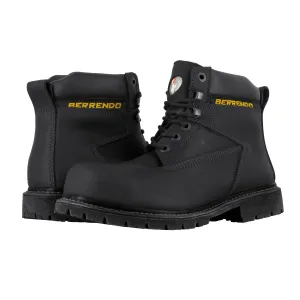 6" Steel Toe Work Boots for Men and Electrical Hazard and Oil and Slip Resistant
