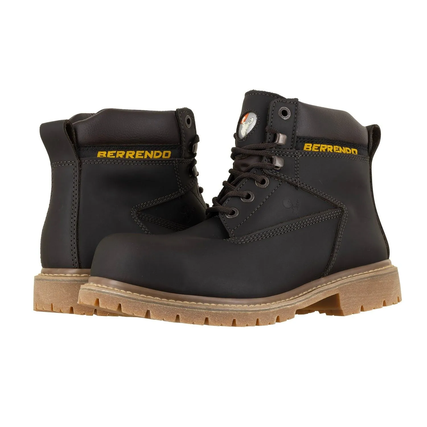 6" Steel Toe Work Boots for Men and Electrical Hazard and Oil and Slip Resistant