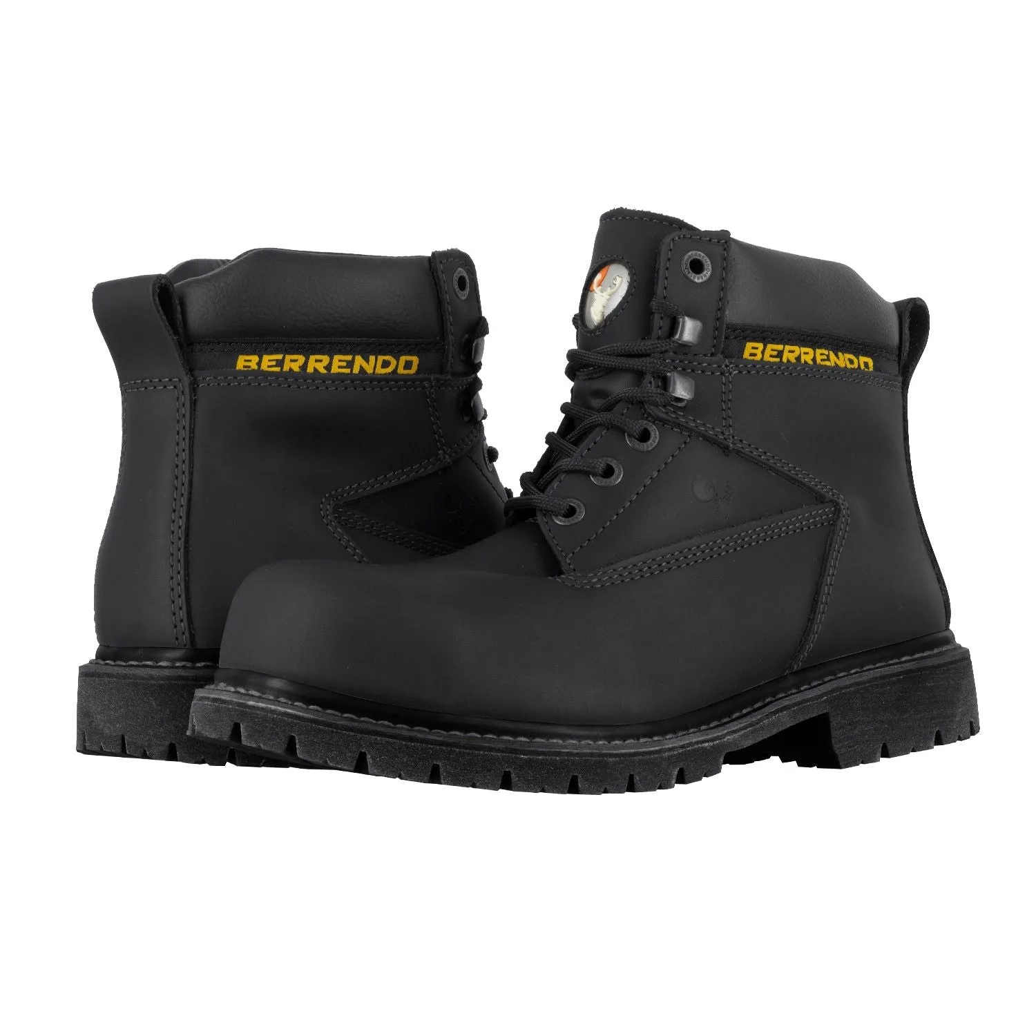 6" Steel Toe Work Boots for Men and Electrical Hazard and Oil and Slip Resistant