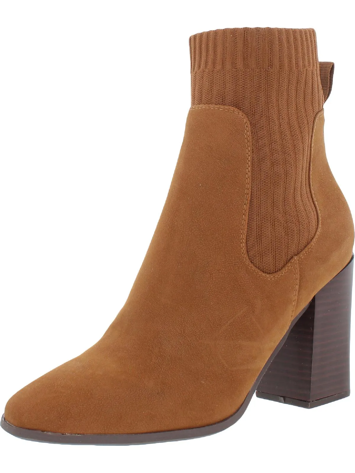 Adalia Womens Faux Leather Stretch Chelsea Boots