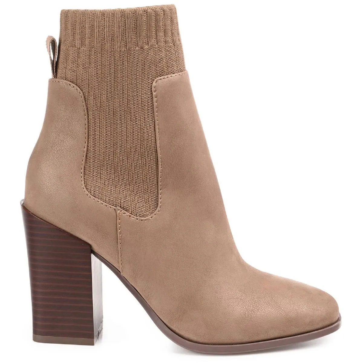 Adalia Womens Faux Leather Stretch Chelsea Boots