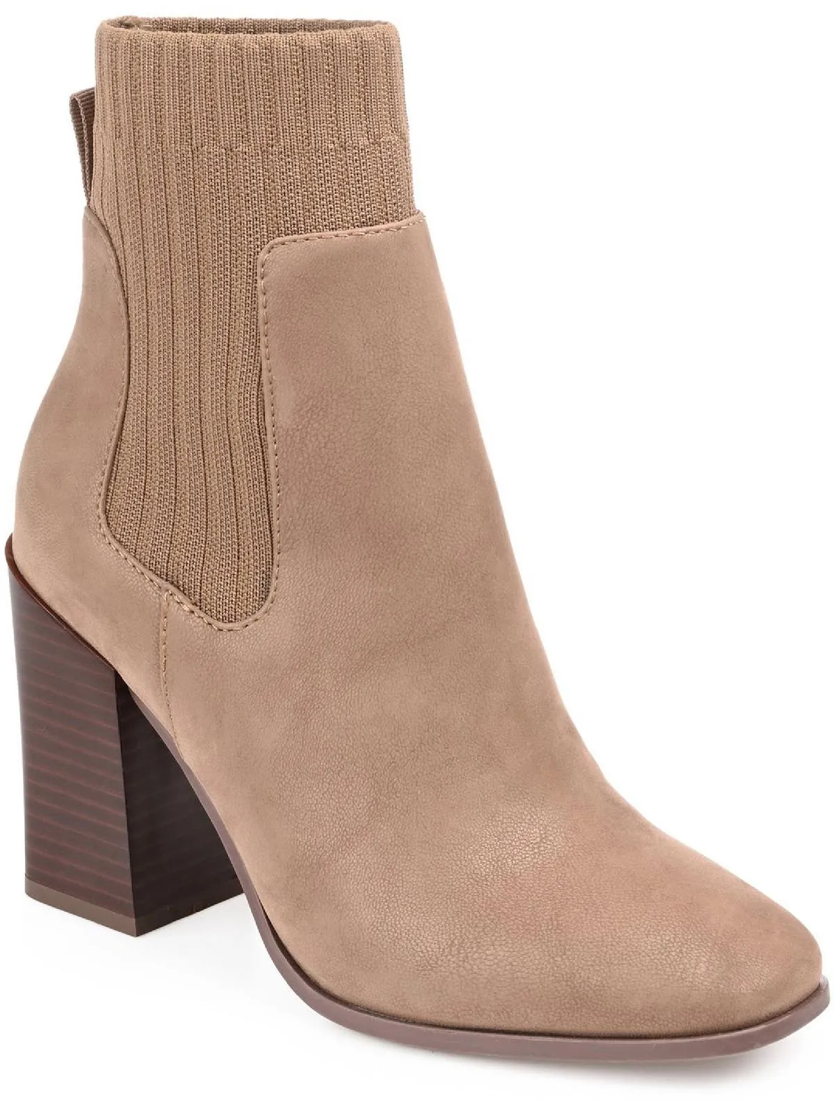 Adalia Womens Faux Leather Stretch Chelsea Boots