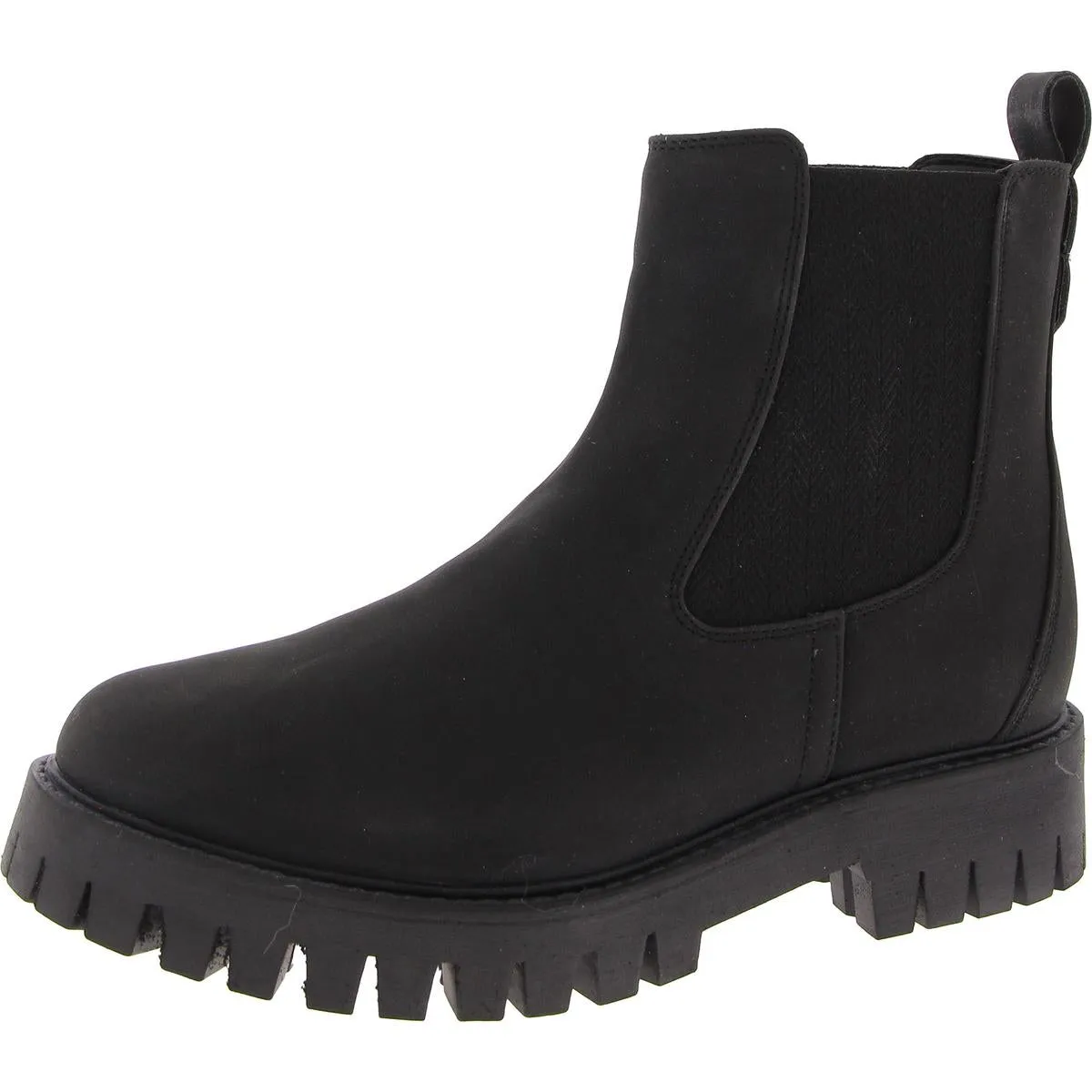 Alara Womens Pull On Lug Sole Chelsea Boots