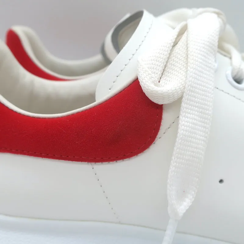 Alexander McQueen Oversized Sneakers White Leather & Red Suede Size 40