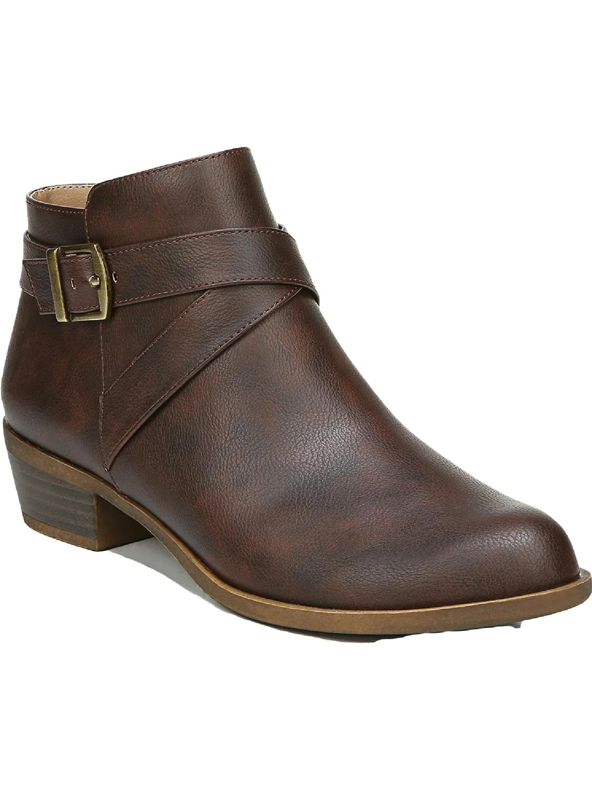 Ally Womens Cushioned Footbed Round Toe Ankle Boots