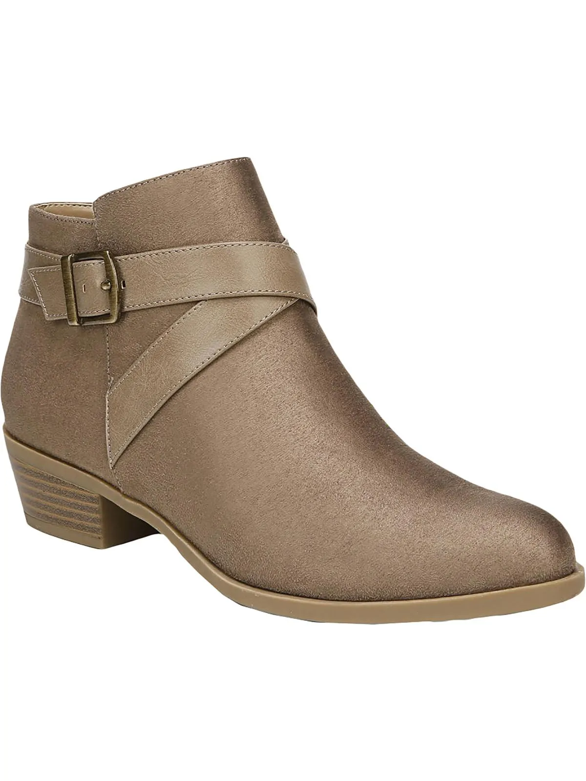 Ally Womens Cushioned Footbed Round Toe Ankle Boots