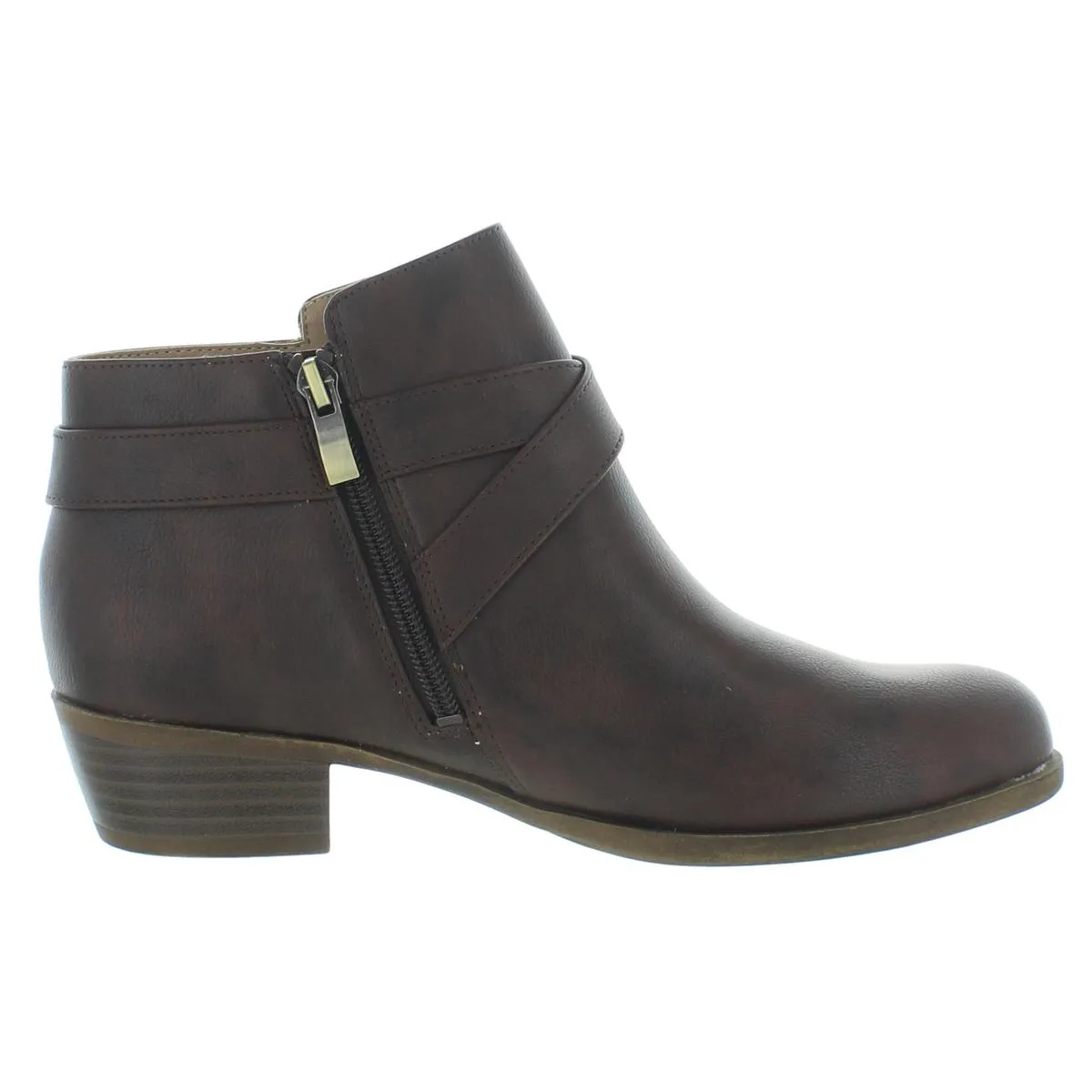 Ally Womens Cushioned Footbed Round Toe Ankle Boots