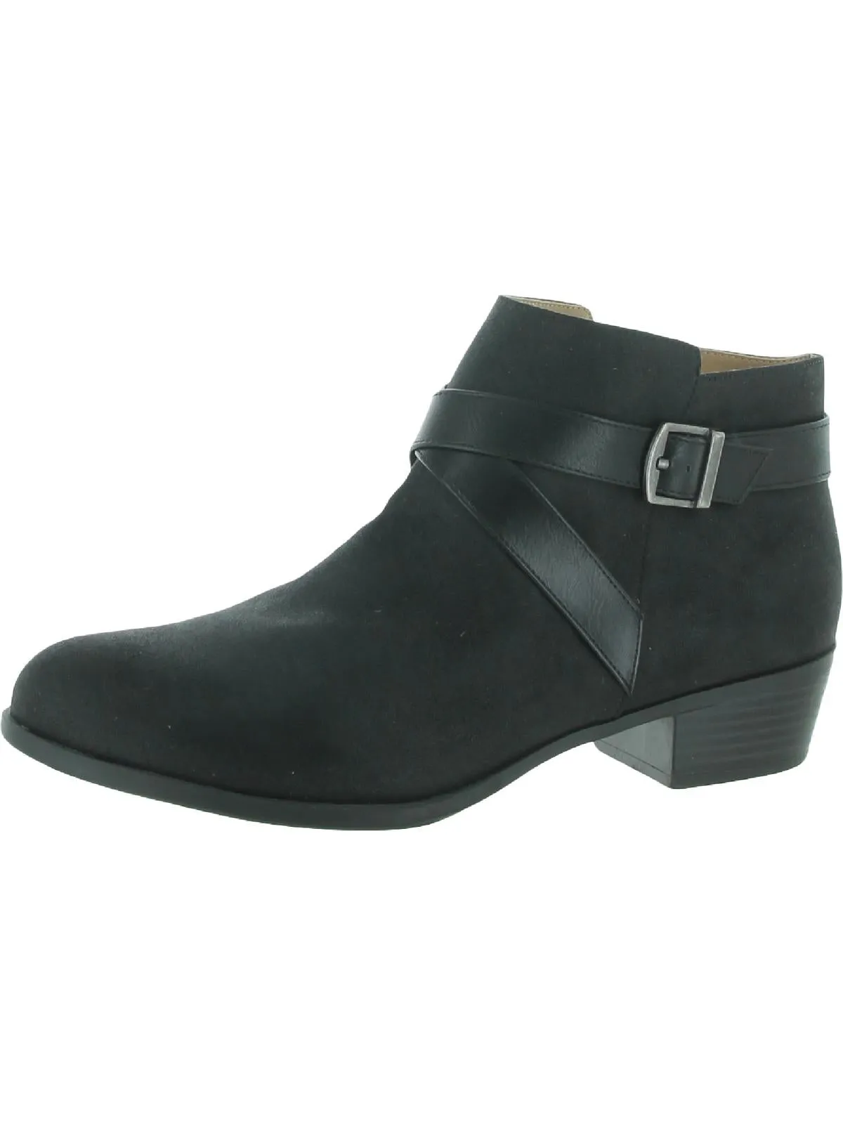 Ally Womens Cushioned Footbed Round Toe Ankle Boots