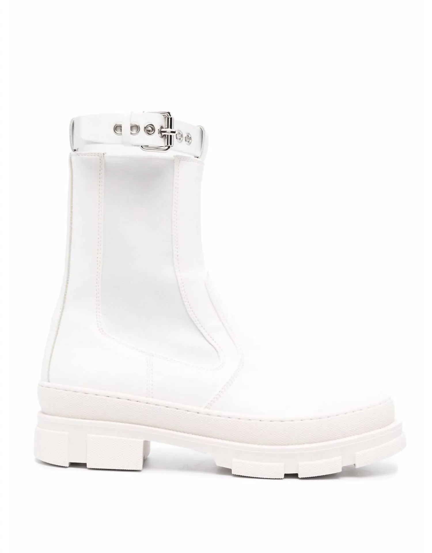 Ankle Boots With Strap In White