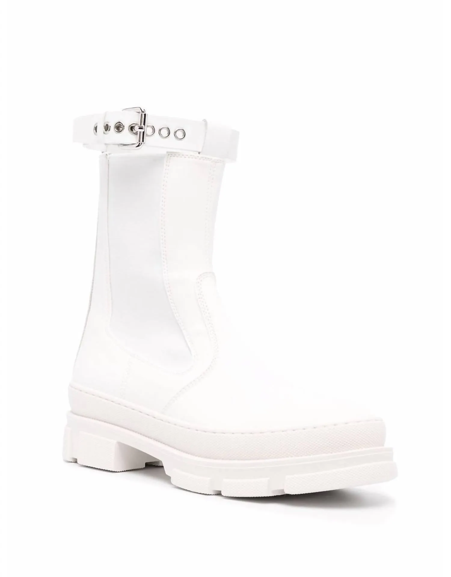 Ankle Boots With Strap In White