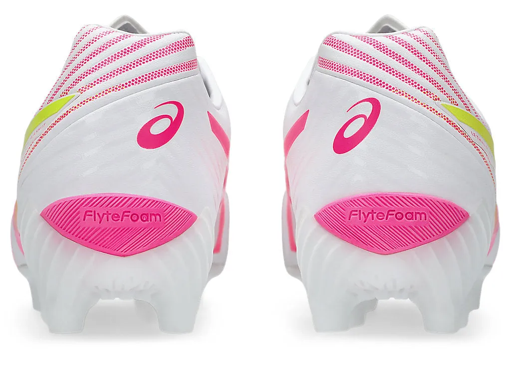 ASICS MEN'S LETHAL FLASH IT FF 3 WHITE/PINK FOOTBALL SHOES