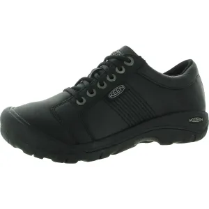 Austin Mens Leather Lace-Up Round-Toe Shoes