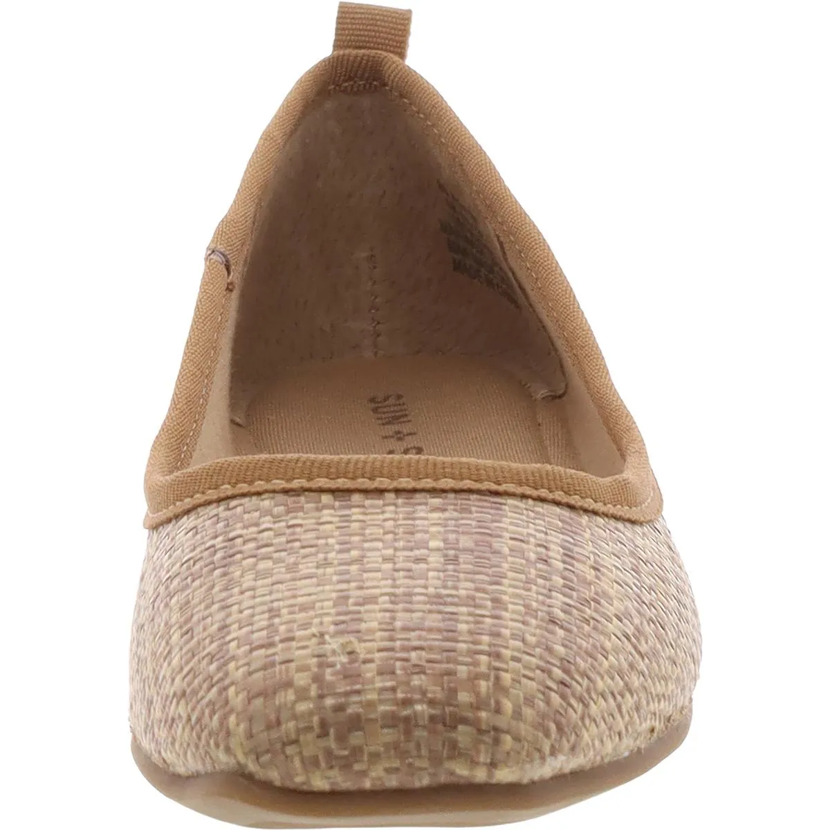 Avvery Womens Solid Woven Ballet Flats