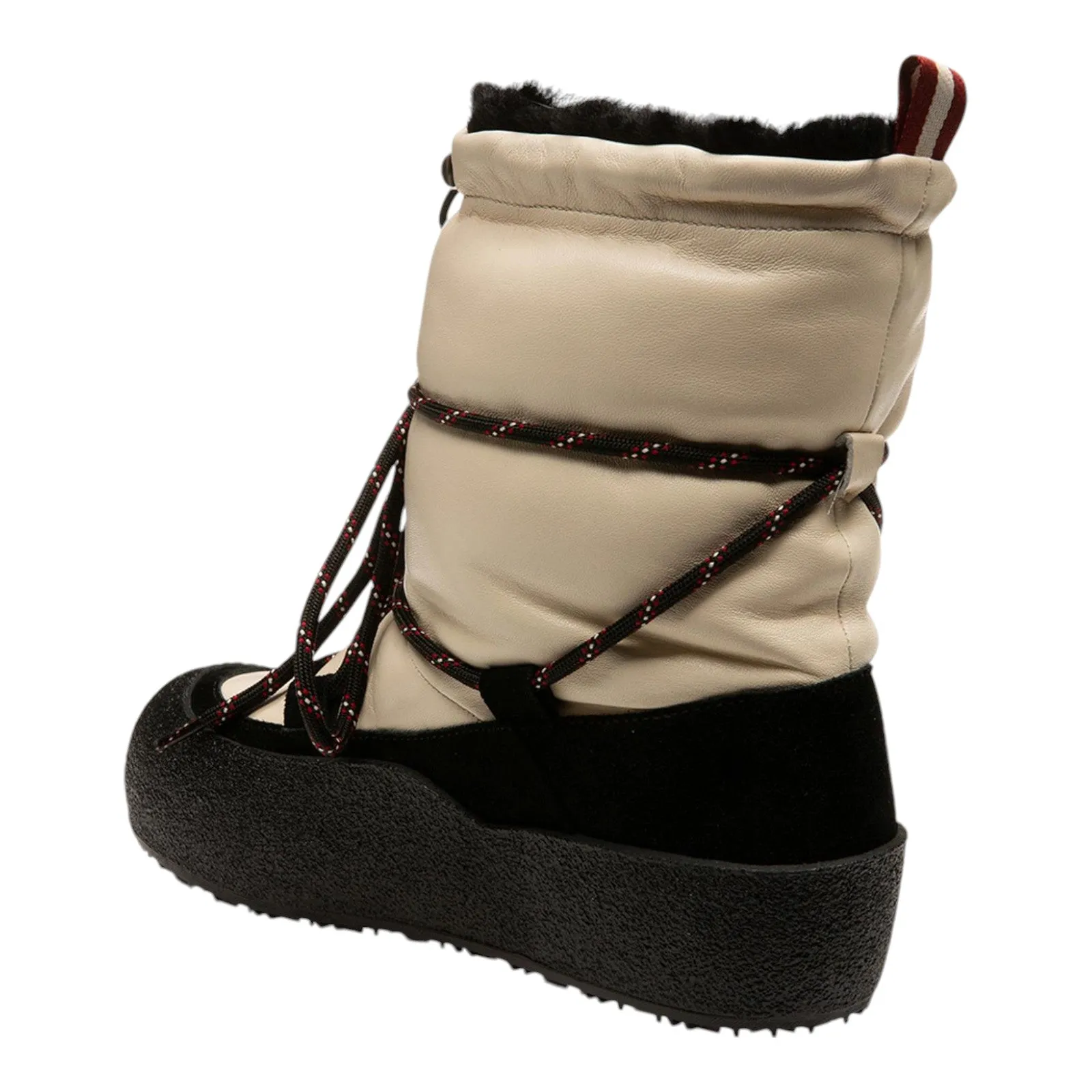 Bally Candye 6228429 Women's Bone Lamb Nappa Leather Winter Boots