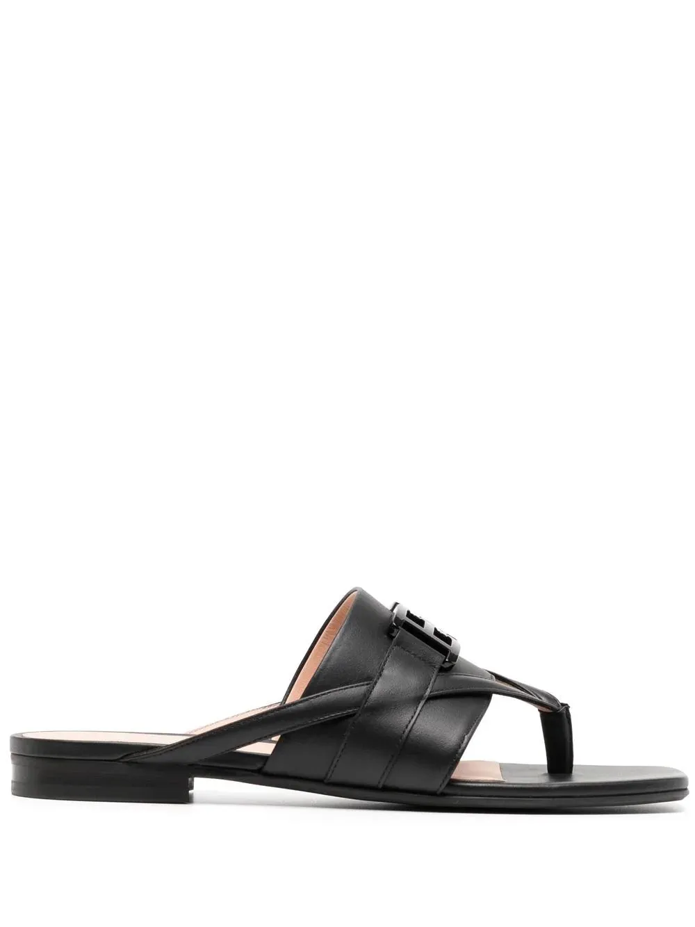 BALLY Elia Ladies 6302988 Black Calf Leather Flats