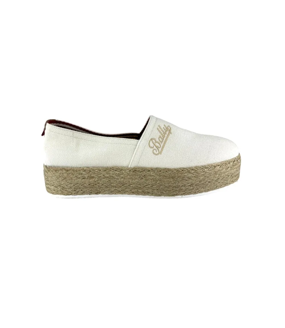 Bally Felly 6301226 Women's Bone Cotton Fabric Loafers
