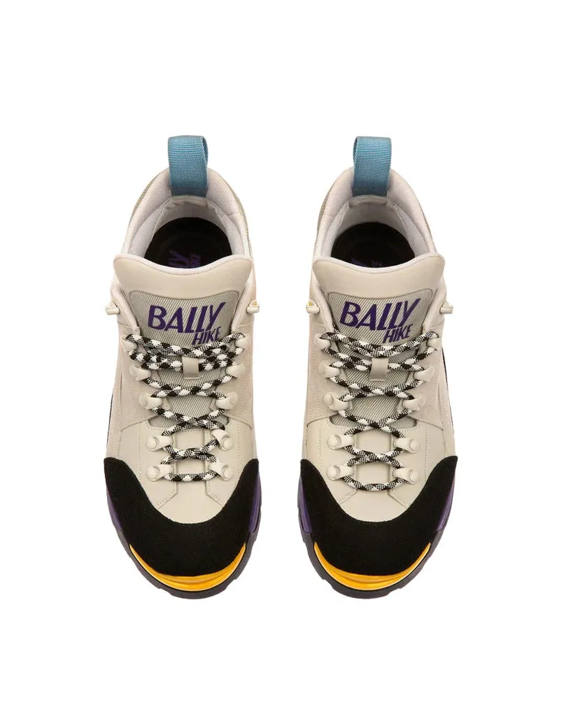 Bally Hike 6239703 Women's Dusty White Calf Leather Sneakers