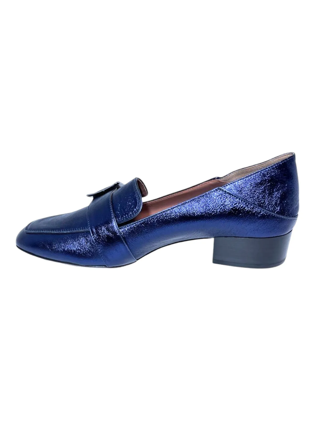 Bally Janelle 6217721 Ladies Metal Ink Loafers Leather