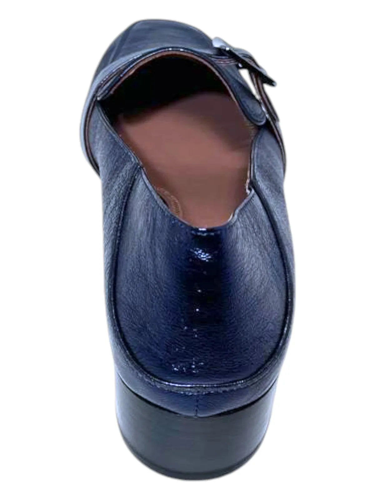 Bally Janelle 6217721 Ladies Metal Ink Loafers Leather