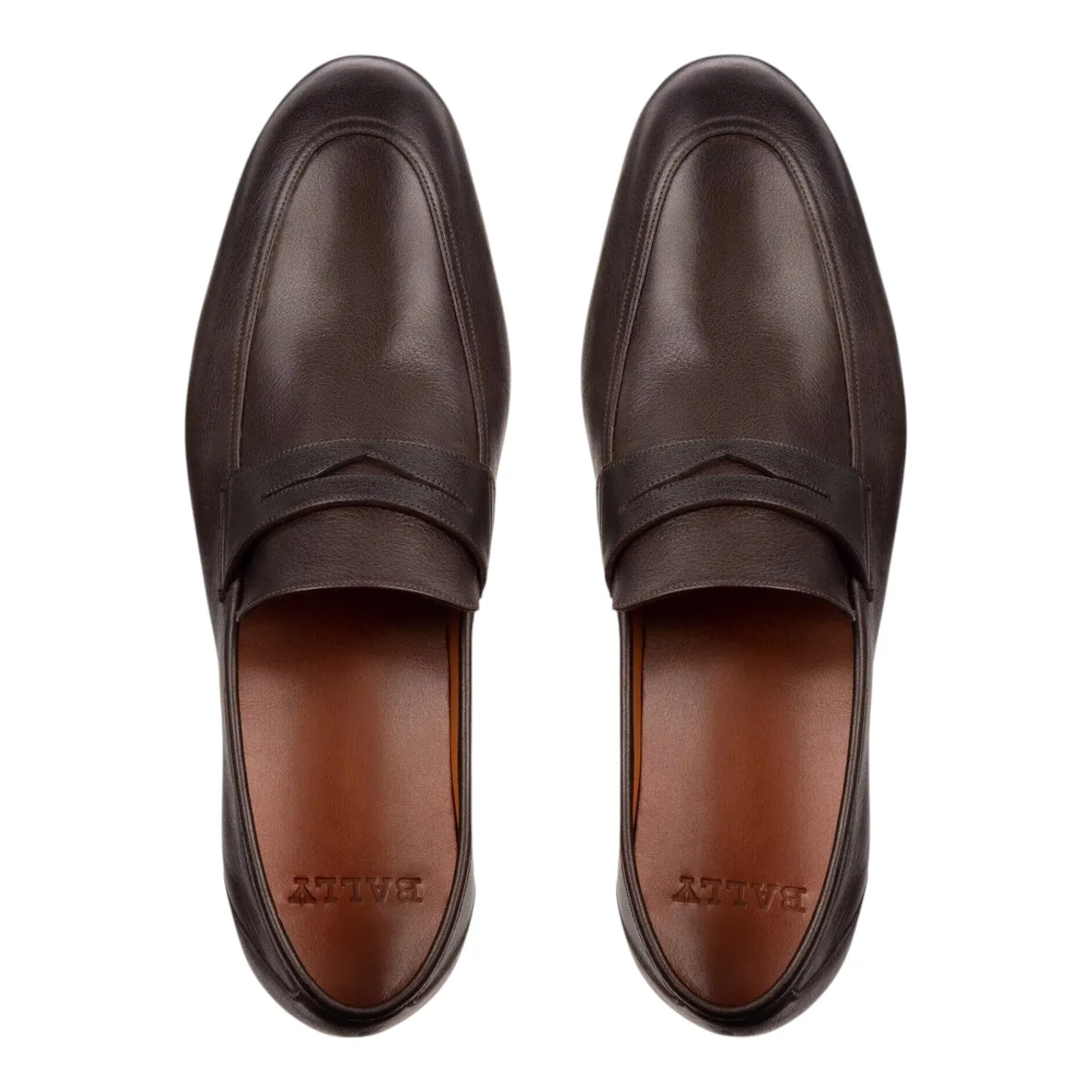 Bally Plator 6228827 Men's Prune Calf Plain Leather Loafers
