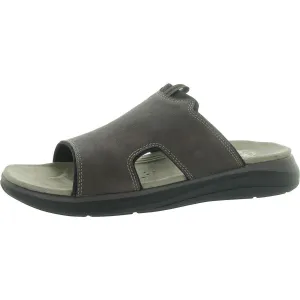 Barlin Mens Slip On Open Toe Slide Sandals