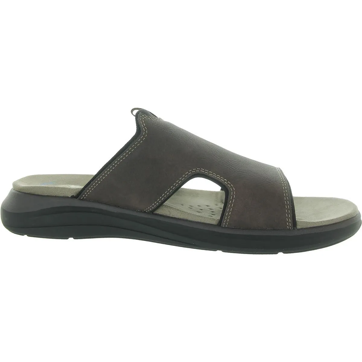 Barlin Mens Slip On Open Toe Slide Sandals