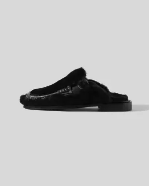 Barraca Shearling Clog Loafer In Black