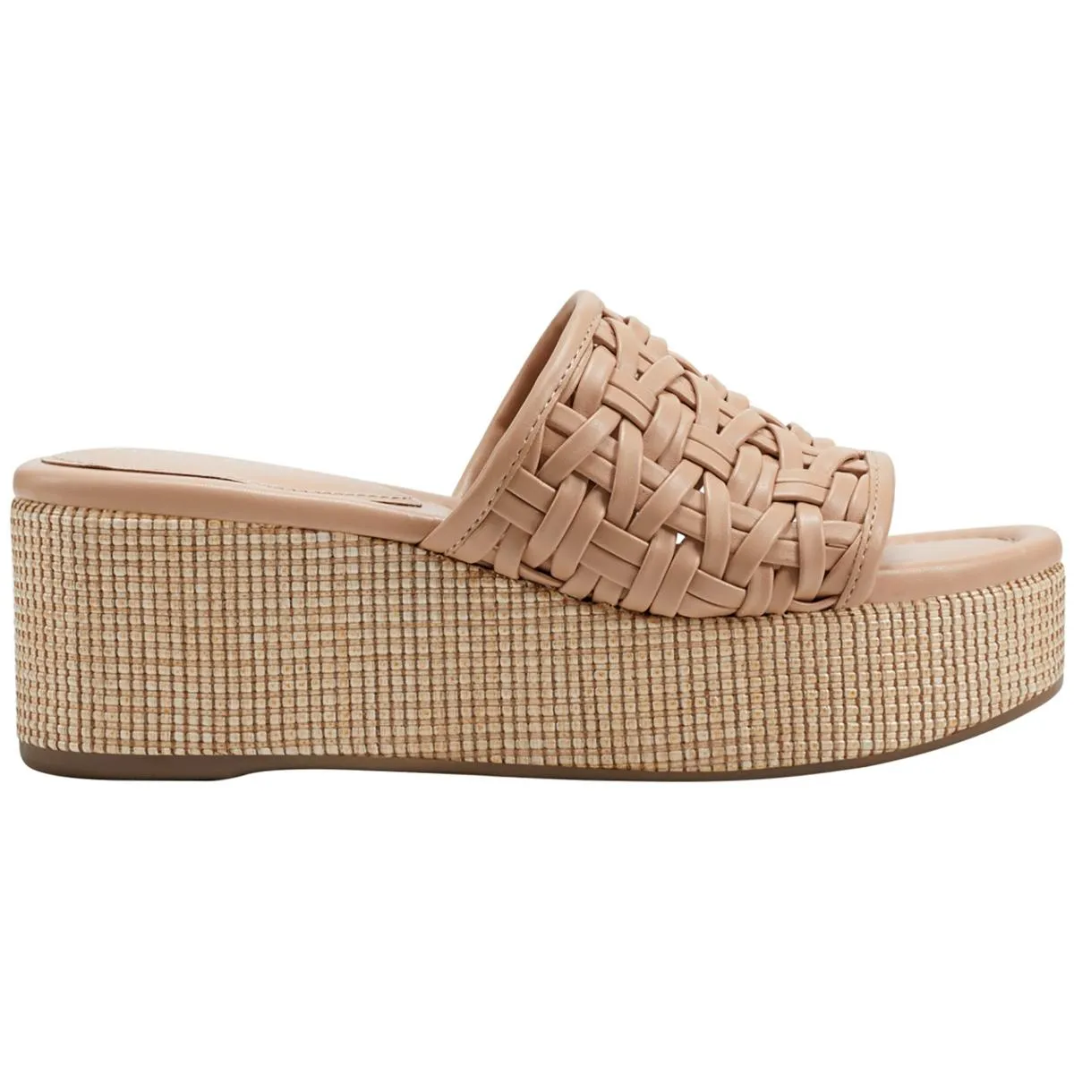Bashina Womens Woven Slip On Platform Sandals