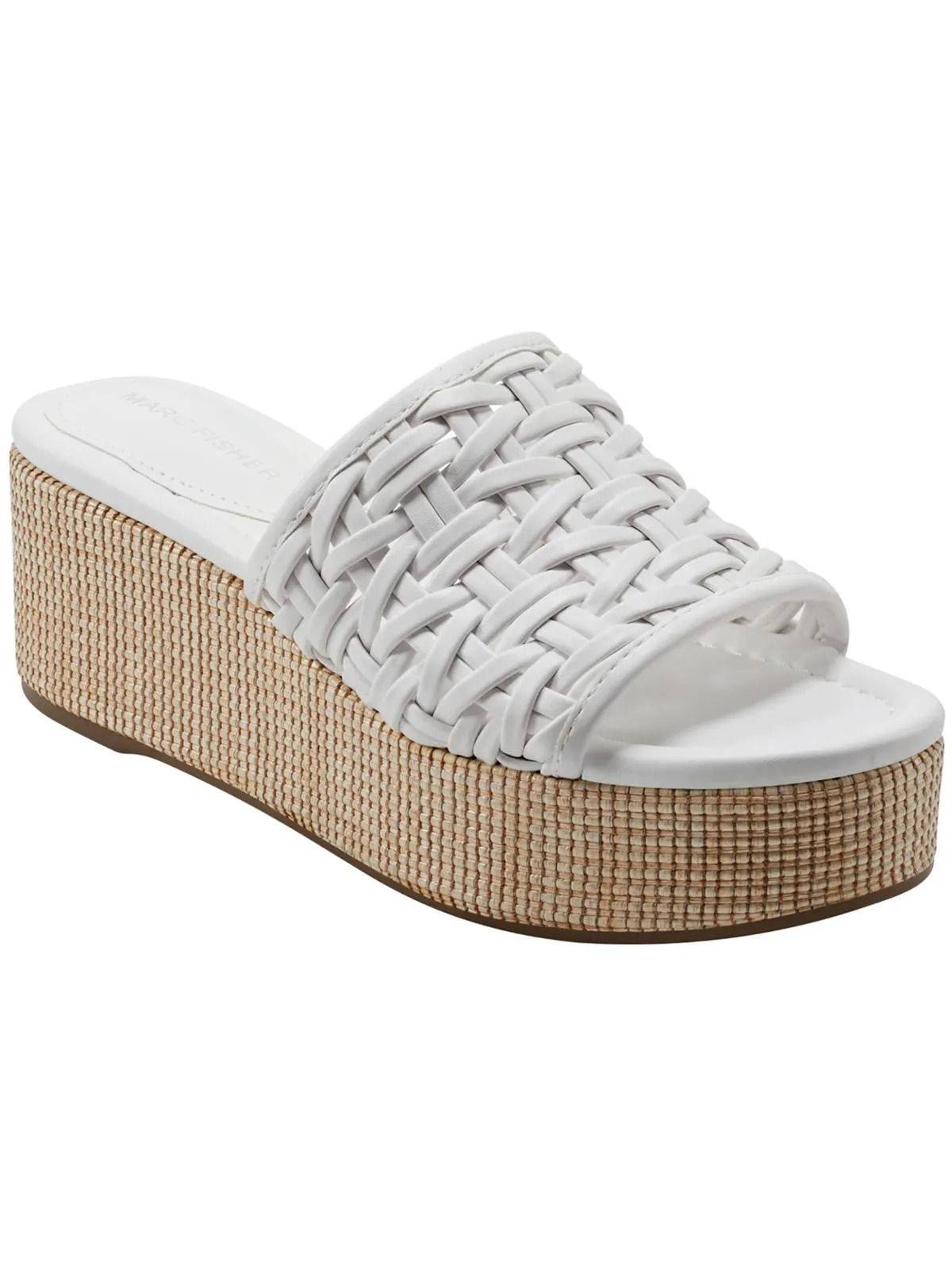 Bashina Womens Woven Slip On Platform Sandals