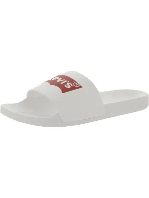 Batwing Mens Logo Flat Pool Slides