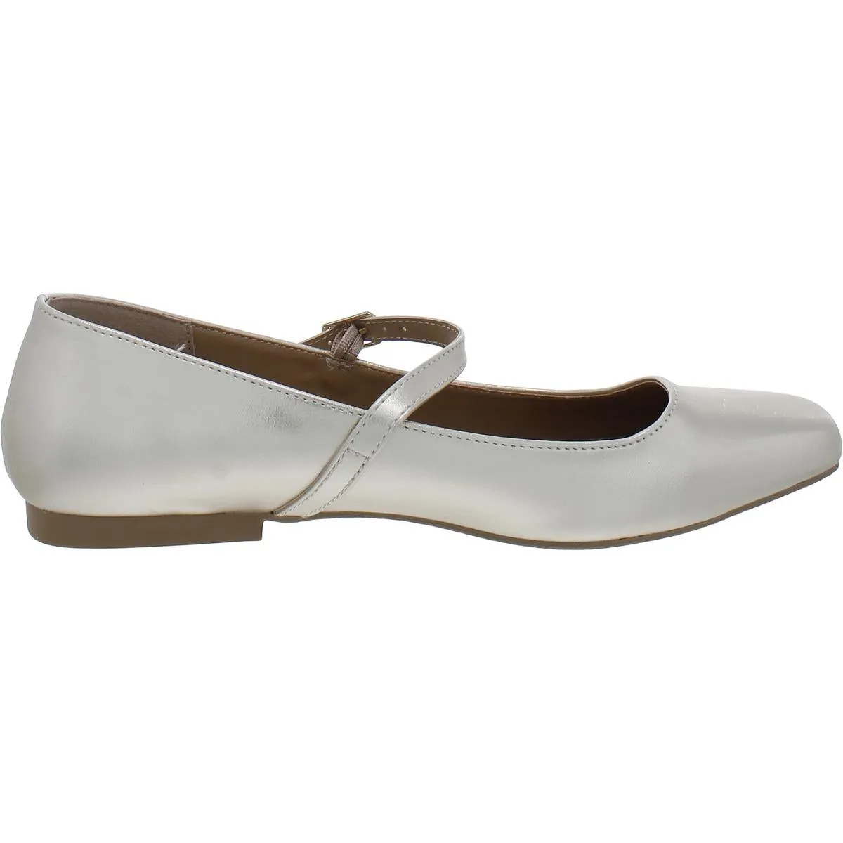 Berdine Womens Faux Leather Square Toe Mary Janes
