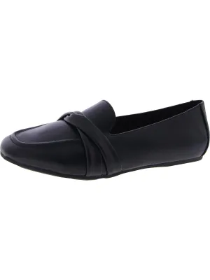 Betty Womens Faux Leather Slip-On Loafers