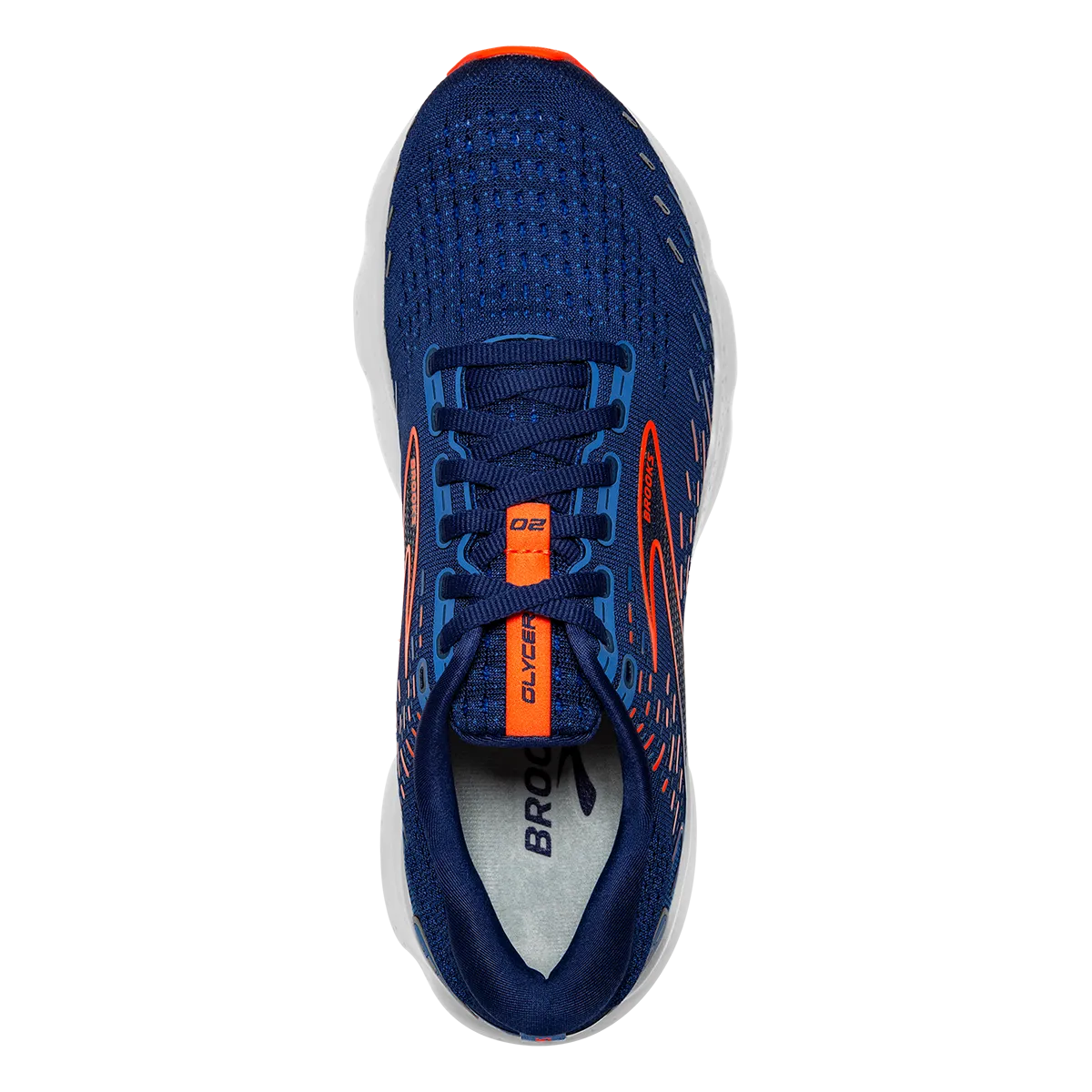 Brooks Glycerin 20 - Blue Depths - Palace Blue - Orange