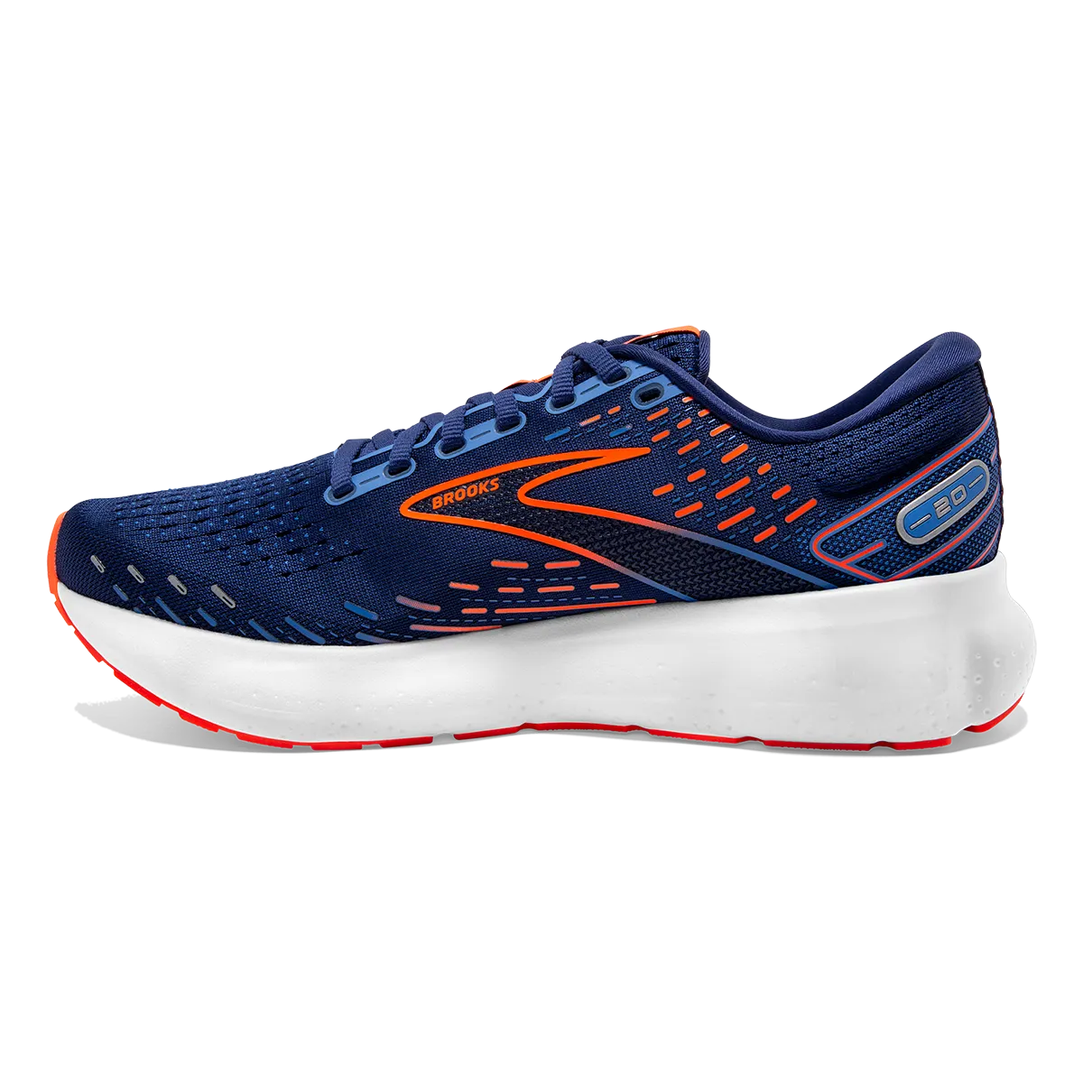 Brooks Glycerin 20 - Blue Depths - Palace Blue - Orange