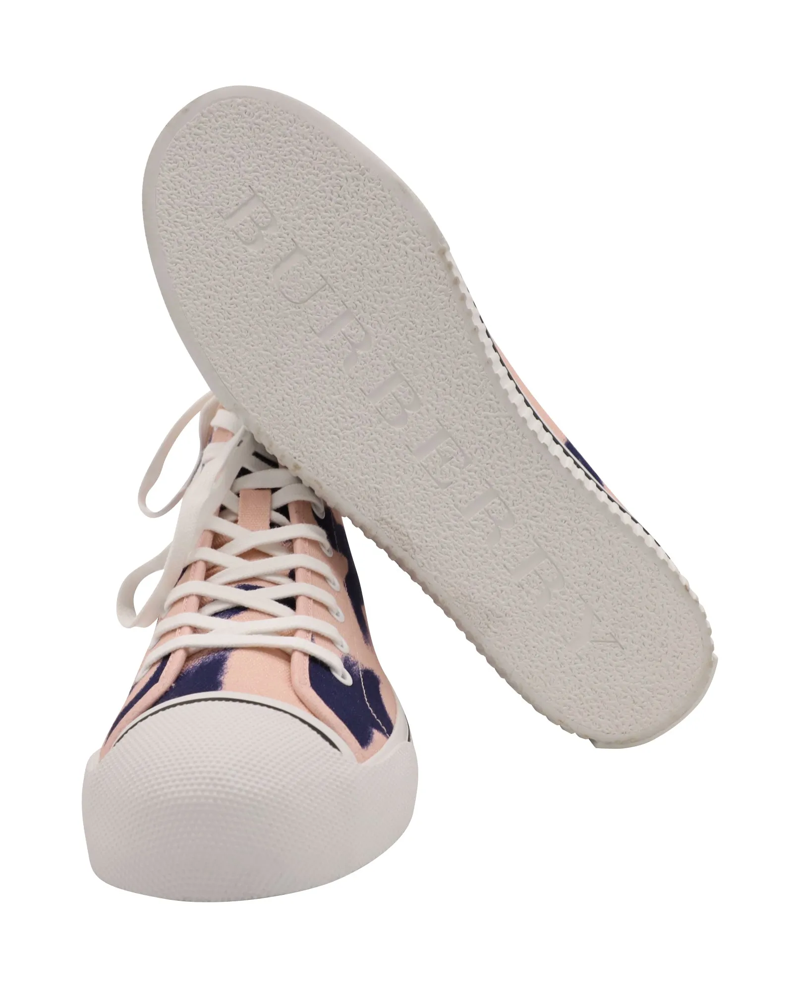 Burberry Birdskingly Sneaker in Pink Canvas
