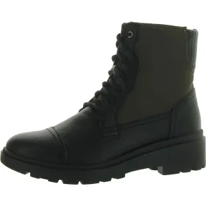 CALLA CHARM Womens Leather Zipper Ankle Boots