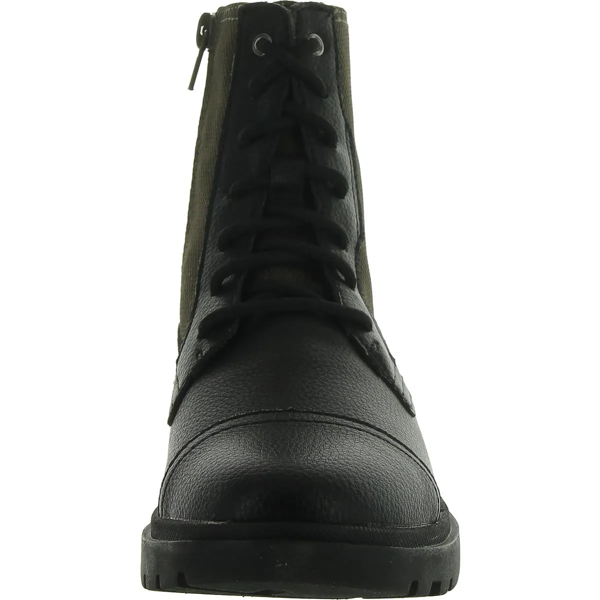 CALLA CHARM Womens Leather Zipper Ankle Boots