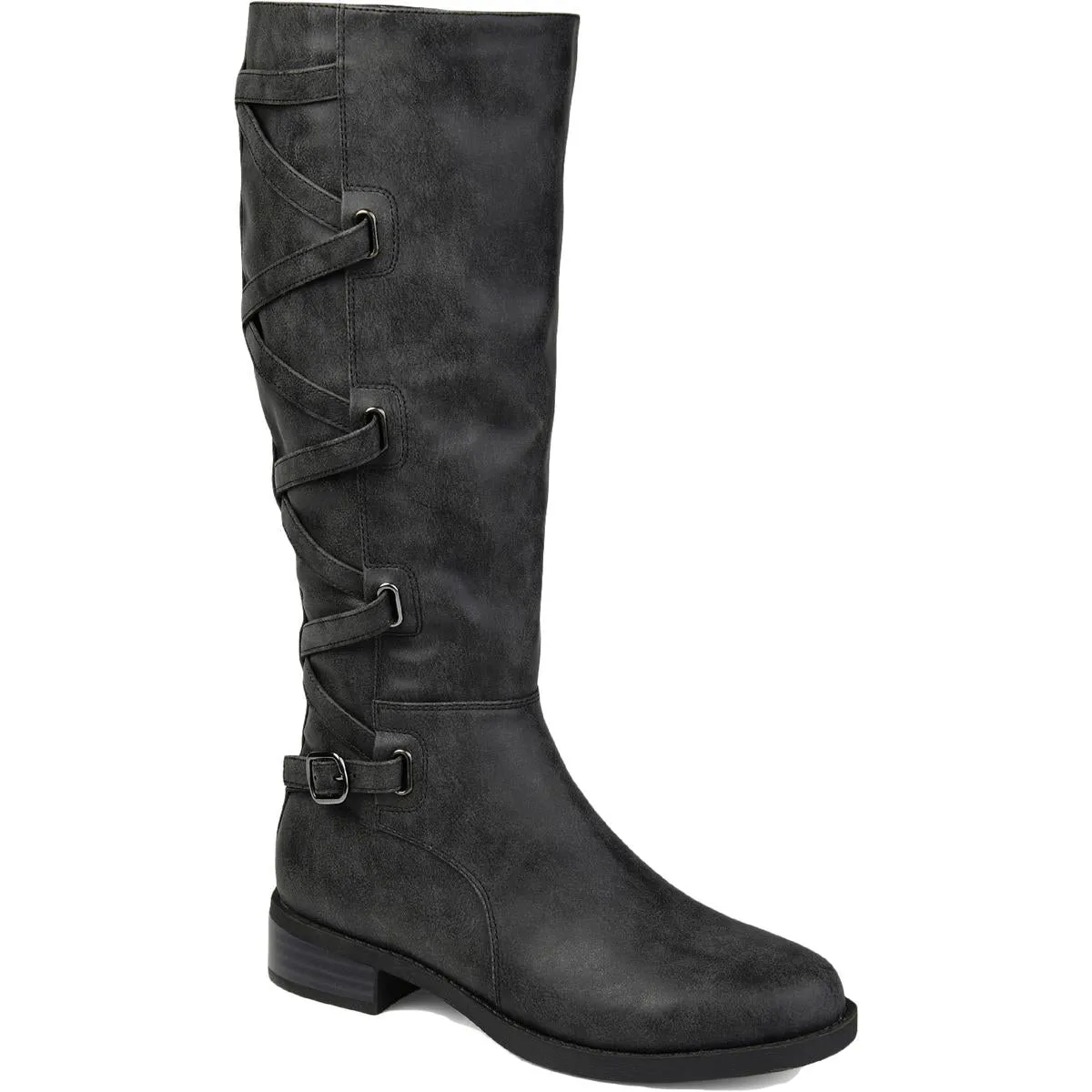 Carly Womens Wide Calf Almond Toe Knee-High Boots