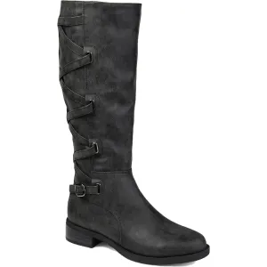 Carly Womens Wide Calf Almond Toe Knee-High Boots