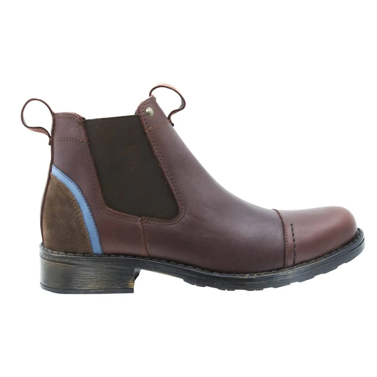 Casual Leather Boot In Brown
