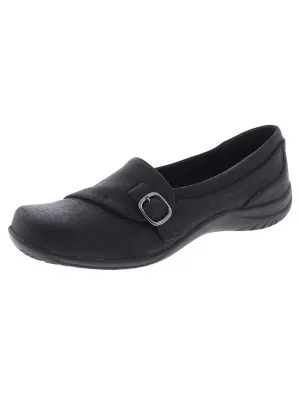 Cinnamon Womens Faux Leather Square Toe Loafers