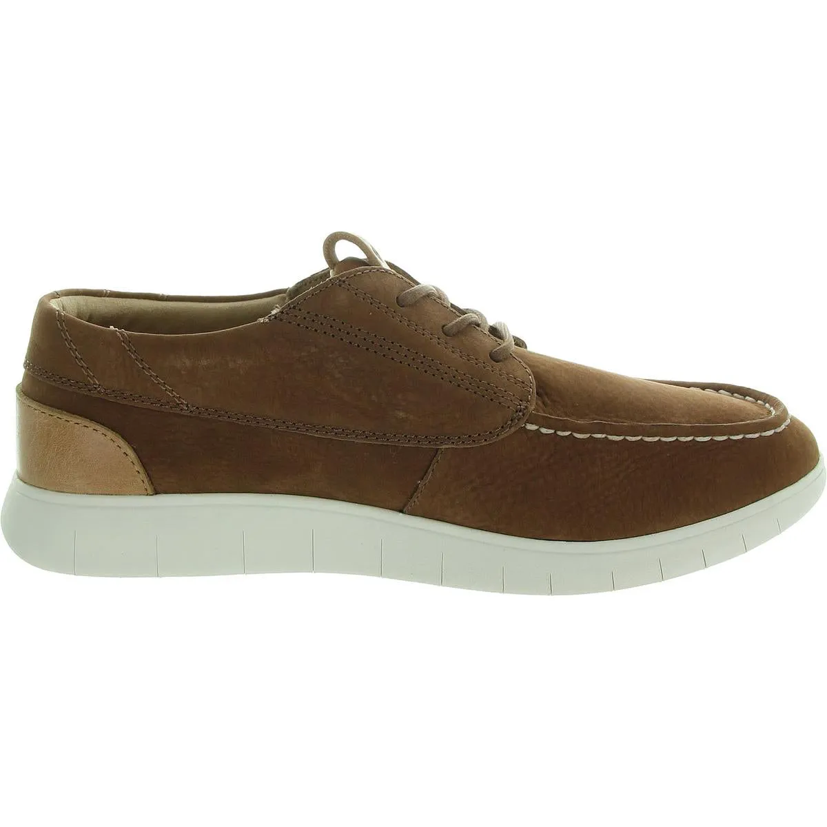 Coastal Plush Wave Mens Lace-Up Leather Boat Shoes