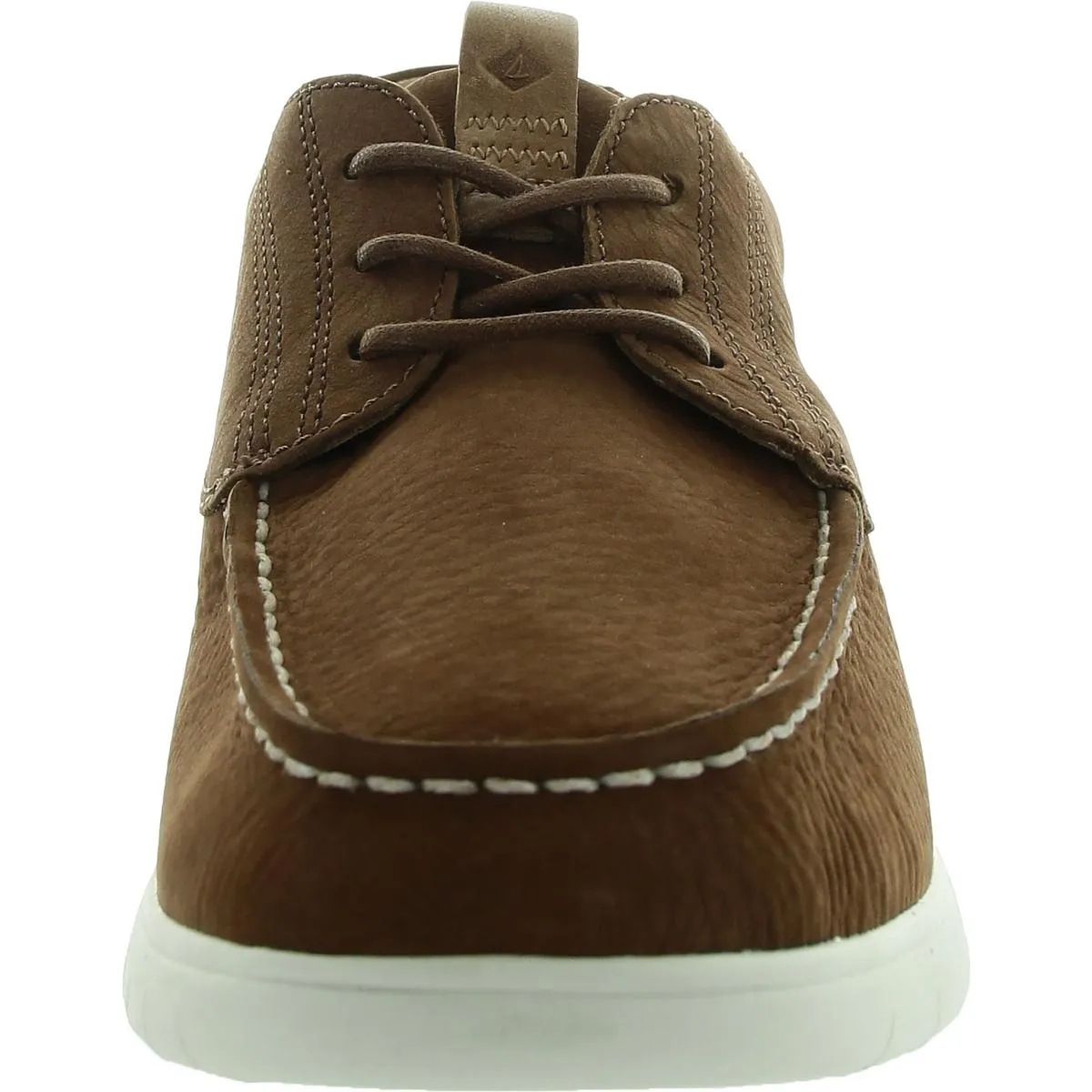 Coastal Plush Wave Mens Lace-Up Leather Boat Shoes