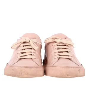 Common Projects Original Achilles Low Sneakers in Pink Leather