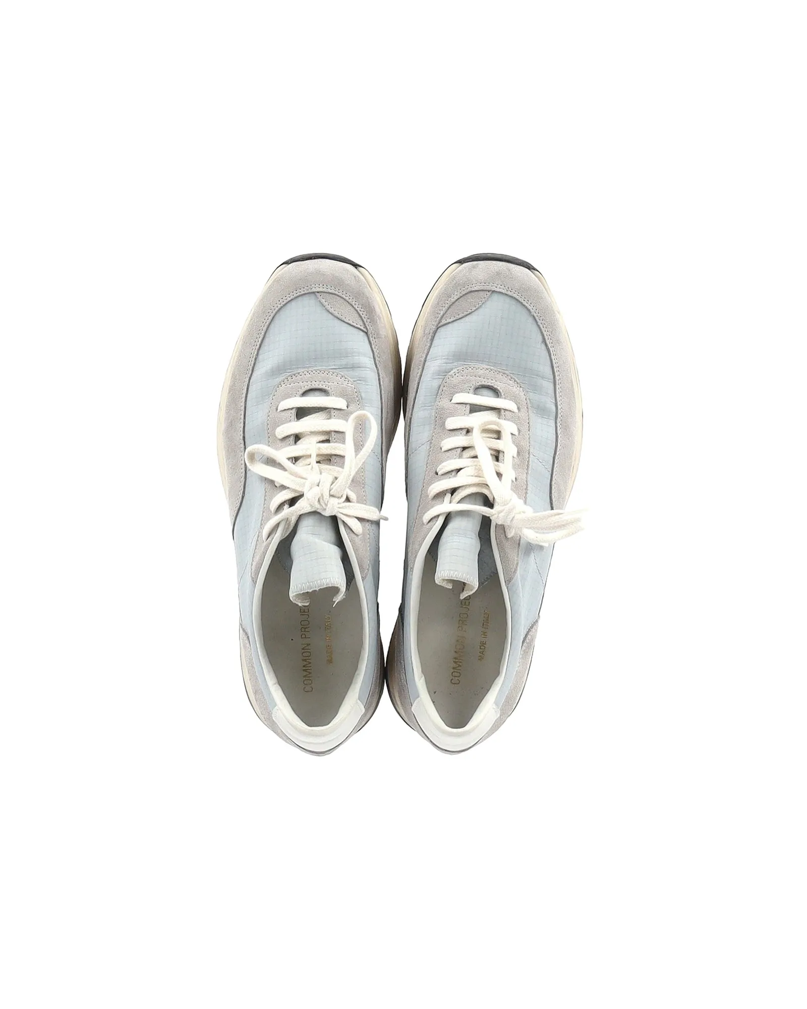 Common Projects Track 80 Sneakers in Grey Suede