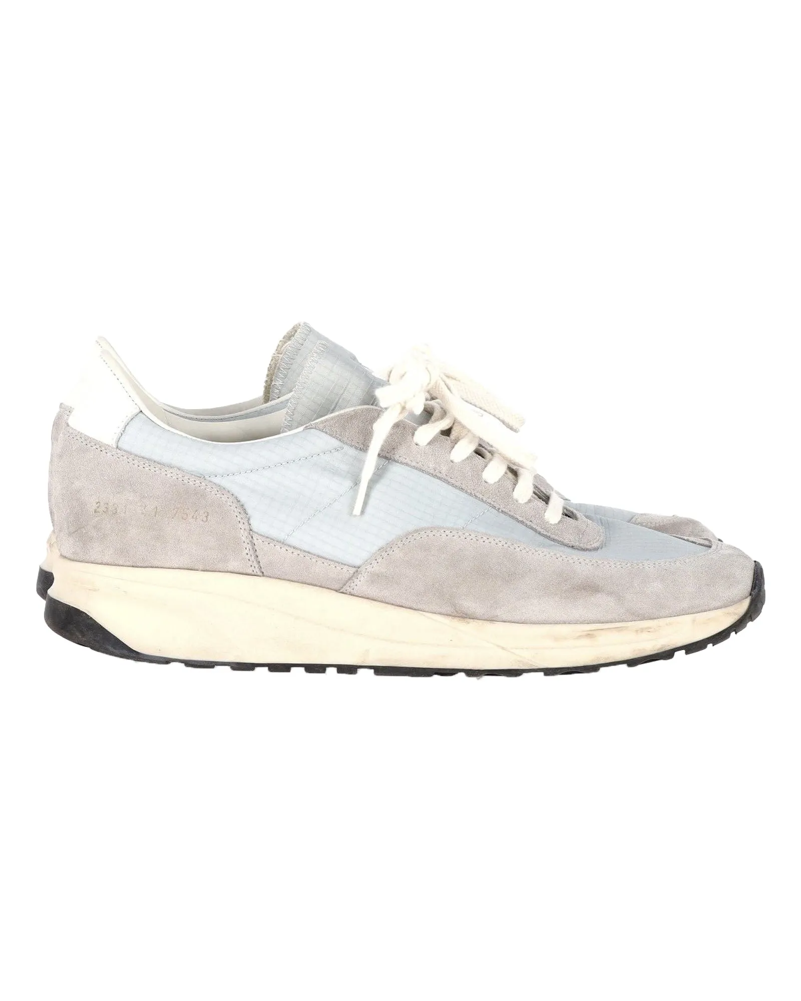 Common Projects Track 80 Sneakers in Grey Suede