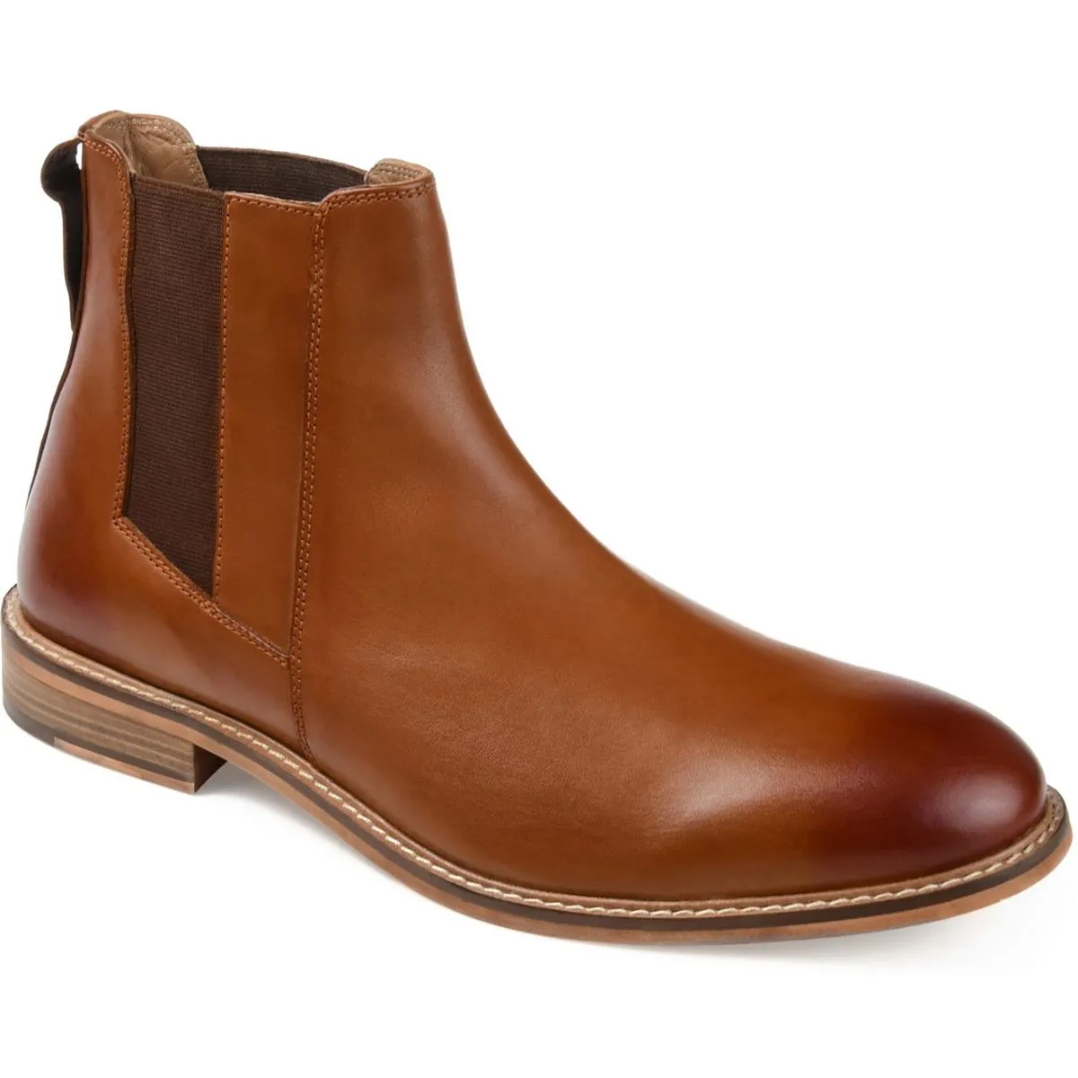 Corbin Mens Leather Embossed Chelsea Boots
