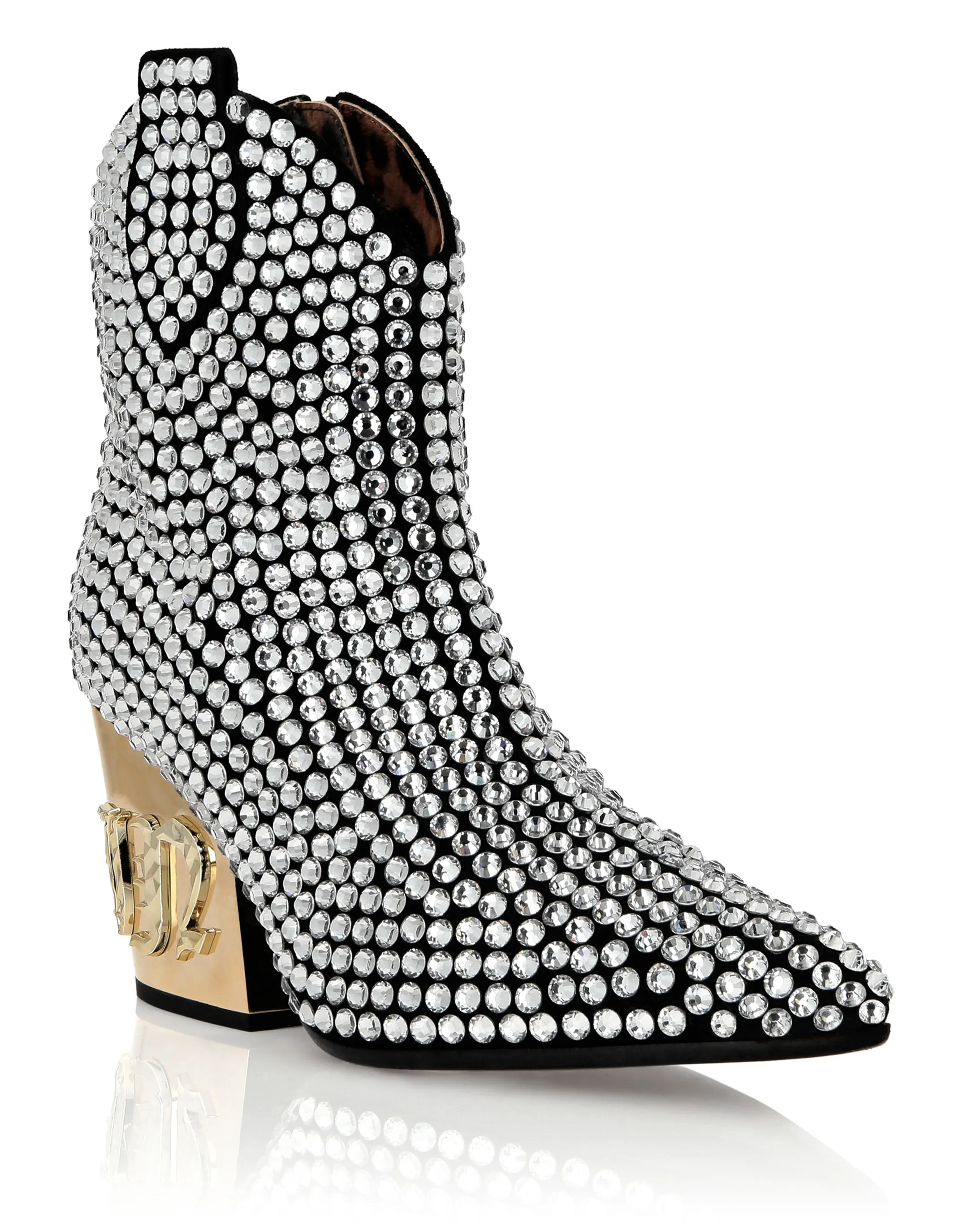 CowBoy Mid-Heel Boots  Gothic Plein with Crystals